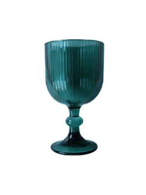 KIELICH BUTELKOWA ZIELEŃ RYFLOWANY 330 ML