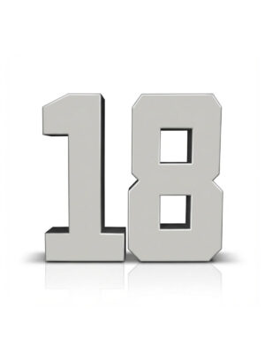 Cyfra 18 – neon 3D podświetlany (różne kolory)