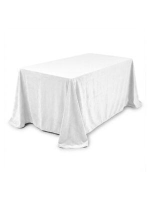 Obrus Velvet złamana biel prost, 300×140 cm