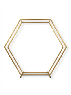 Stelaż heksagon złoty metalowy, rozkładany