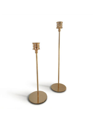 Świeczniki złote karbowane u góry