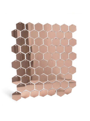 Panel cekinowy wanilia heksagon