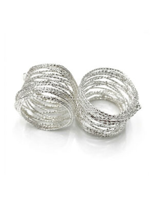 Pierścienie na serwetki </br>Metalowe srebrne